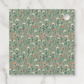 Sage Modern Boho Wildflower Baby in Bloom Shower Bedankjes Labels (Achterkant)