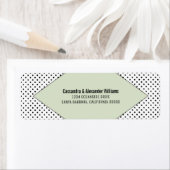 Sage Modern Polka Dots Wedding Etiket (Insitu)