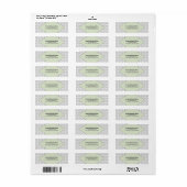 Sage Modern Polka Dots Wedding Etiket (Full Sheet)