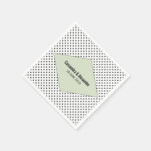 Sage Modern Polka Dots Wedding Servetten (Hoek)