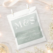 Sage Modern Script Wedding Favor Bag Bedankzakje (Geknipt)