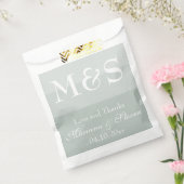 Sage Modern Script Wedding Favor Bag Bedankzakje (Gezegeld)