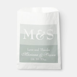 Sage Modern Script Wedding Favor Bag Bedankzakje