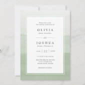 Sage Modern Weddenschap in één keer Kaart (Voorkant)