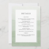 Sage Modern Weddenschap in één keer Kaart (Achterkant)