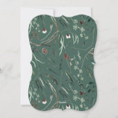 Sage moderne elegante waterverf botanische rustige feestdagenkaart (Achterkant)