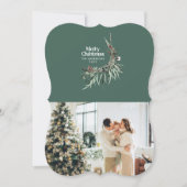 Sage moderne elegante waterverf botanische rustige feestdagenkaart (Voorkant)