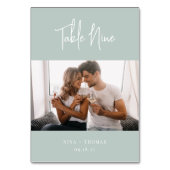 Sage Moderne handgeschreven + klassieke seriële fo Kaart (Achterkant)