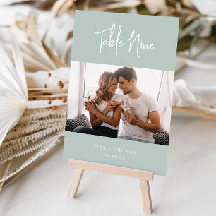 Sage Moderne handgeschreven + klassieke seriële fo Kaart