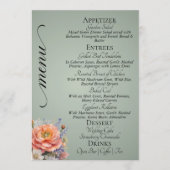 Sage - Monogram, Wilde Bloemen & Dank Je  Menu (Voorkant)