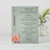 Sage - Monogram, Wilde Bloemen & Dank Je  Menu (Staand voorkant)