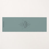Sage Moon Phases Moth | Minimale Yoga Mat (Voorkant (horizontaal))