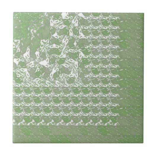 Sage Mosaic 4 keramische tegels rechtsonder Tegeltje (Voorkant)