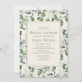 Sage Moss Green Eucalyptus Leaves Vrijgezellenfees Kaart (Voorkant)