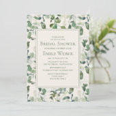 Sage Moss Green Eucalyptus Leaves Vrijgezellenfees Kaart (Staand voorkant)