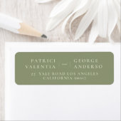 Sage Moss Wedding Envelope Retour Adreslabels Etiket (Insitu)