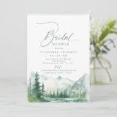 Sage Mountain Forest Rustieke Bruidsdouche Kaart (Staand voorkant)