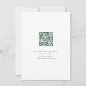 Sage Mountain Forest Rustieke QR-code Details Notitiekaartje (Achterkant)