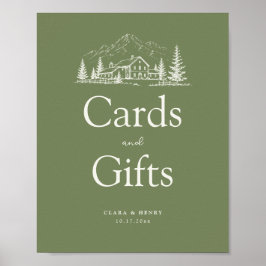 Sage Mountain Huwelijkskaarten Geschenken Bord Poster