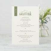 Sage Mountain Trouw Menu Kaart (Staand voorkant)
