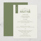 Sage Mountain Trouw Menu Kaart (Voorkant / Achterkant)