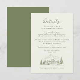 Sage Mountain Wedding Details Enclosure Card Informatiekaartje