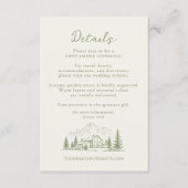 Sage Mountain Wedding Details Enclosure Card Informatiekaartje (Voorkant)