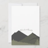 Sage Mountain Woodland Forest bruiloft uitnodigen Kaart (Achterkant)