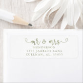 Sage| Mr & Mrs Return Address Label (Insitu)