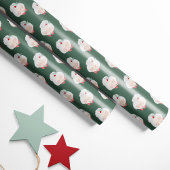 Sage Mrs. Claus Faces Christmas Wrapping Paper Cadeaupapier
