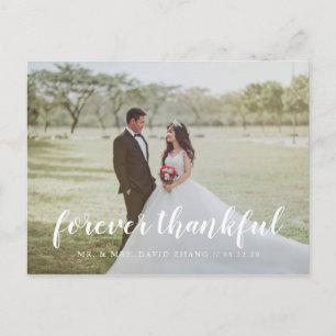 Sage Multi Photo Hand Lettering Bedankt Weddenscha Briefkaart