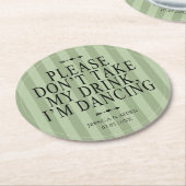 Sage, neem alsjeblieft mijn Drink niet, ik ben een Ronde Kartonnen Onderzetter (Gebogen)