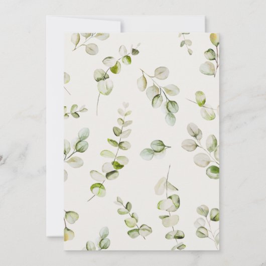 Sage Neutral Boho Clothes Line Baby shower Kaart (Achterkant)