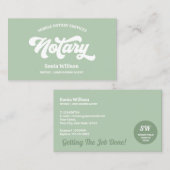 Sage Notaris Lening Signing Agent Kalligrafie Visitekaartje (Voorkant / Achterkant)