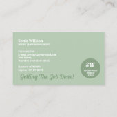 Sage Notaris Lening Signing Agent Kalligrafie Visitekaartje (Achterkant)