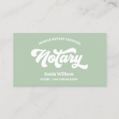 Sage Notaris Lening Signing Agent Kalligrafie Visitekaartje (Voorkant)