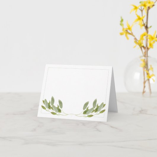 SAGE Note Kaart / Horizontaal (Gele Bloem)