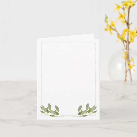 SAGE Note Kaart / Verticaal (Gele Bloem)
