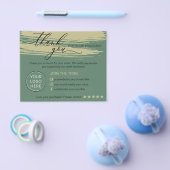 Sage Ocher Online Store Small Business Bedankt Flyer (Enkel)