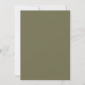 Sage Ochre Botanical Wedding Kaart (Achterkant)