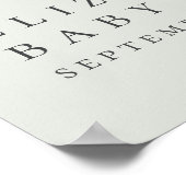 Sage Oh Baby's Minimalistisch Baby shower Welkomst Poster (Hoek)