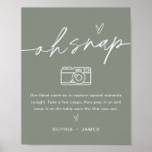 SAGE Oh Snap Disposable Camera Weddenschap Poster (Voorkant)