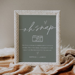 SAGE Oh Snap Disposable Camera Weddenschap Poster