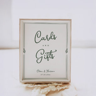Sage Olijf Trouwkaarten En Cadeaus Tafelbord Poster