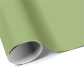 Sage Olijfgroen Effen Kleur Cadeaupapier (Rol Hoek)
