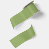 Sage Olijfgroen Effen Kleur  Satijnen Lint (Achterkant)