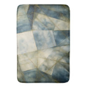 Sage Olijfgroen Goud Geometrisch Abstract Natuurli Badmat (Voorkant Verticaal)