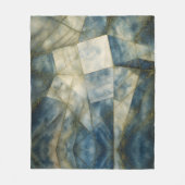 Sage Olijfgroen Goud Geometrisch Abstract Natuurli Fleece Deken (Voorkant)