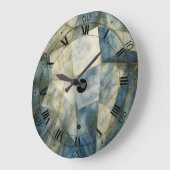 Sage Olijfgroen Goud Geometrisch Abstract Natuurli Grote Klok (Hoek)