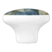 Sage Olijfgroen Goud Geometrisch Abstract Natuurli Keramische Knop (Zijkant)